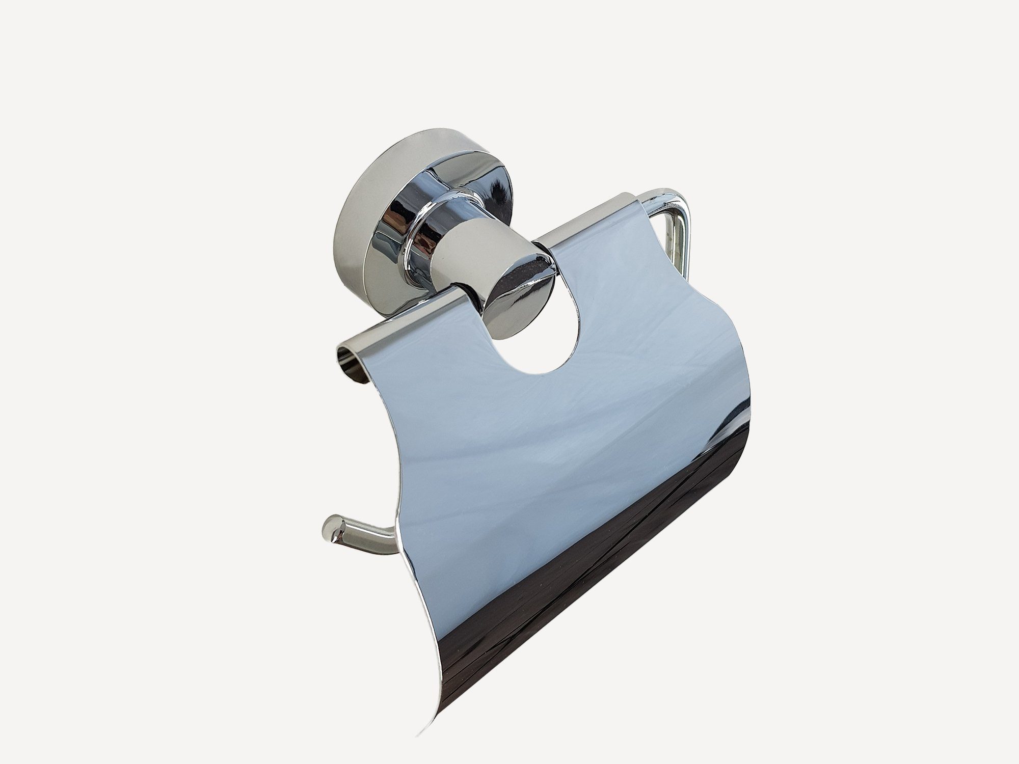 Aqua Bagno Toilettenpapierhalter Aqua Bagno ZERO Toilettenpapierhalter mit Abdeckung chrom