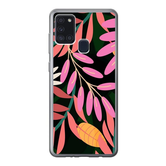 MuchoWow Handyhülle Tropisch - Blumen - Muster Handyhülle Samsung Galaxy A21s Smartphone-Bumper Print Handy