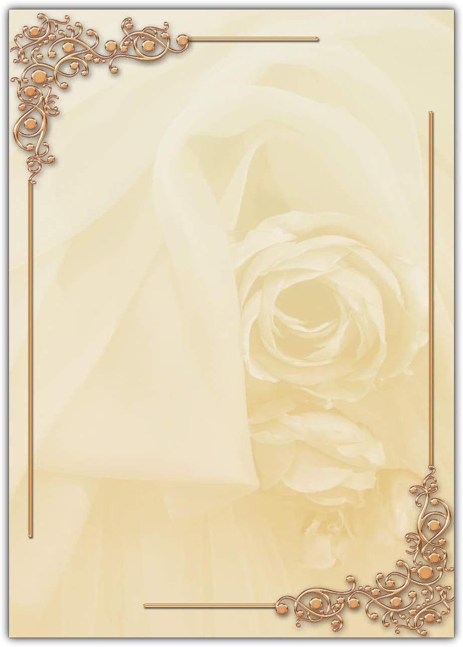 LYSCO Briefpapier Motivpapier Blumenvielfalt, ganzseitig DIN A4, gut beschreibbar, blumige Atmosphäre, für alle Drucker geeignet.