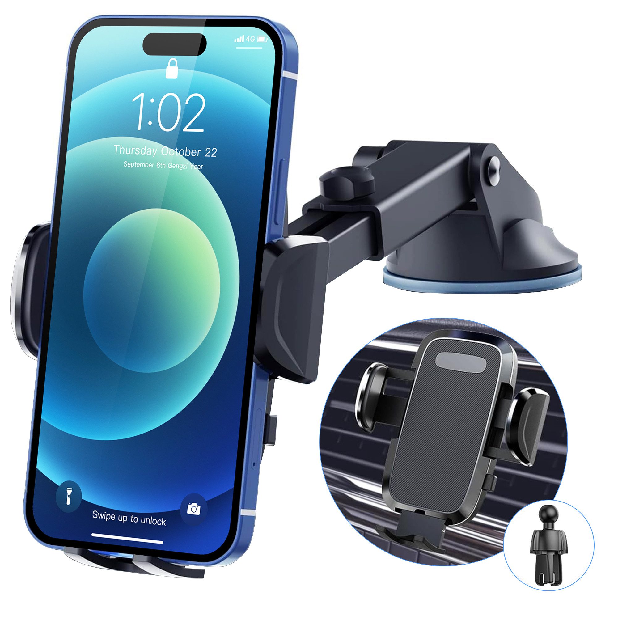Handy-Halterung KFZ Handyhalterung iPhone 15, 14, 13, Smartphone-Halterung