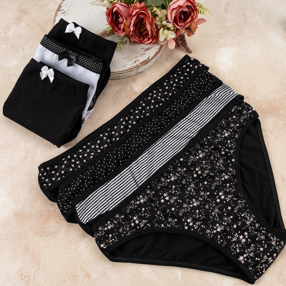 LOREZA Slip 7er Set Slips - Mix - Bunt (Packung, 7-St)