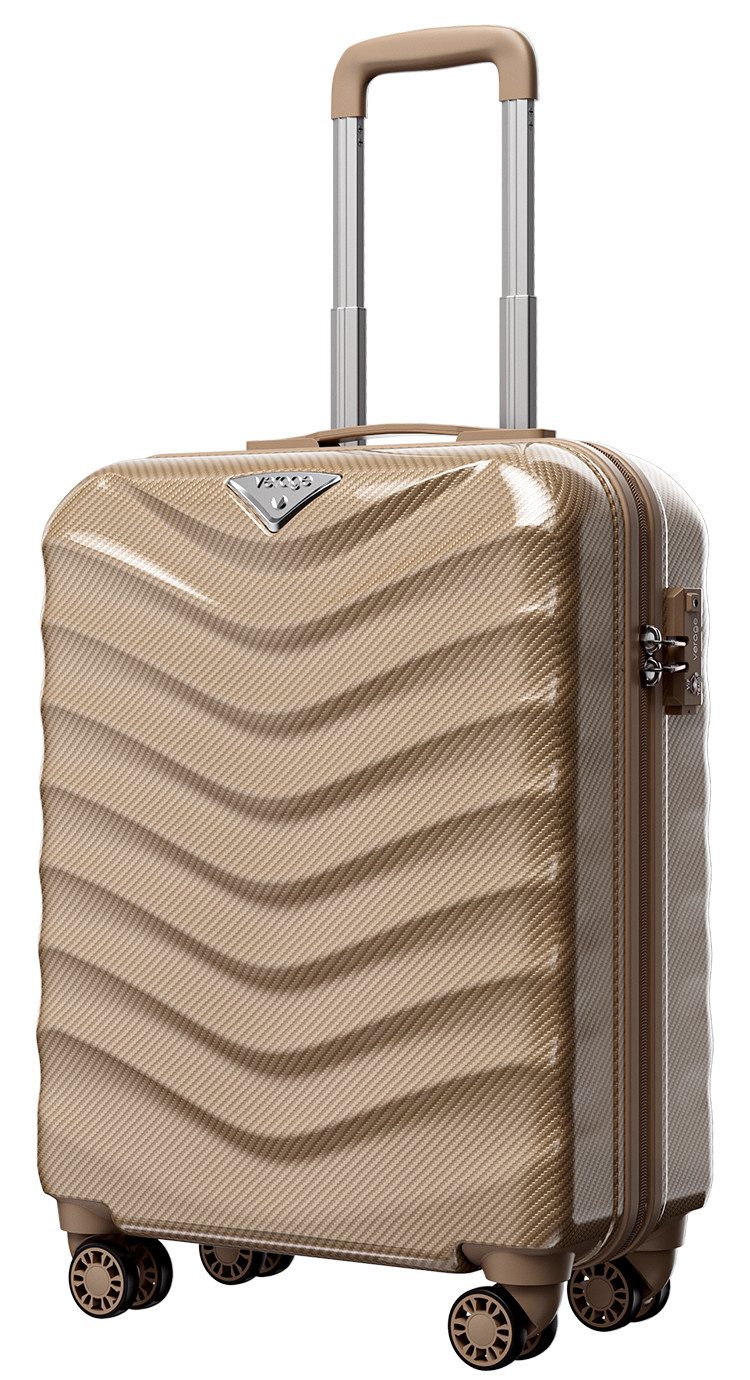Verage Hartschalen-Trolley Rosagold /Schwarz Reisekoffer, 4 günstig online kaufen