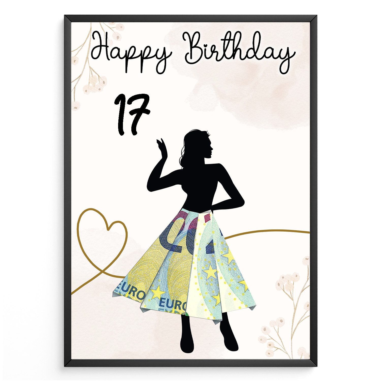 Tigerlino Poster Geldgeschenk Geburtstag Frauen Freundin günstig online kaufen