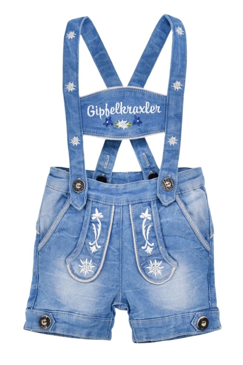 BONDI Trachtenkleid Trachtenjeans Baby/Kleinkind - GIPFELKRAXLER/HOSENTRÄGER - jeans