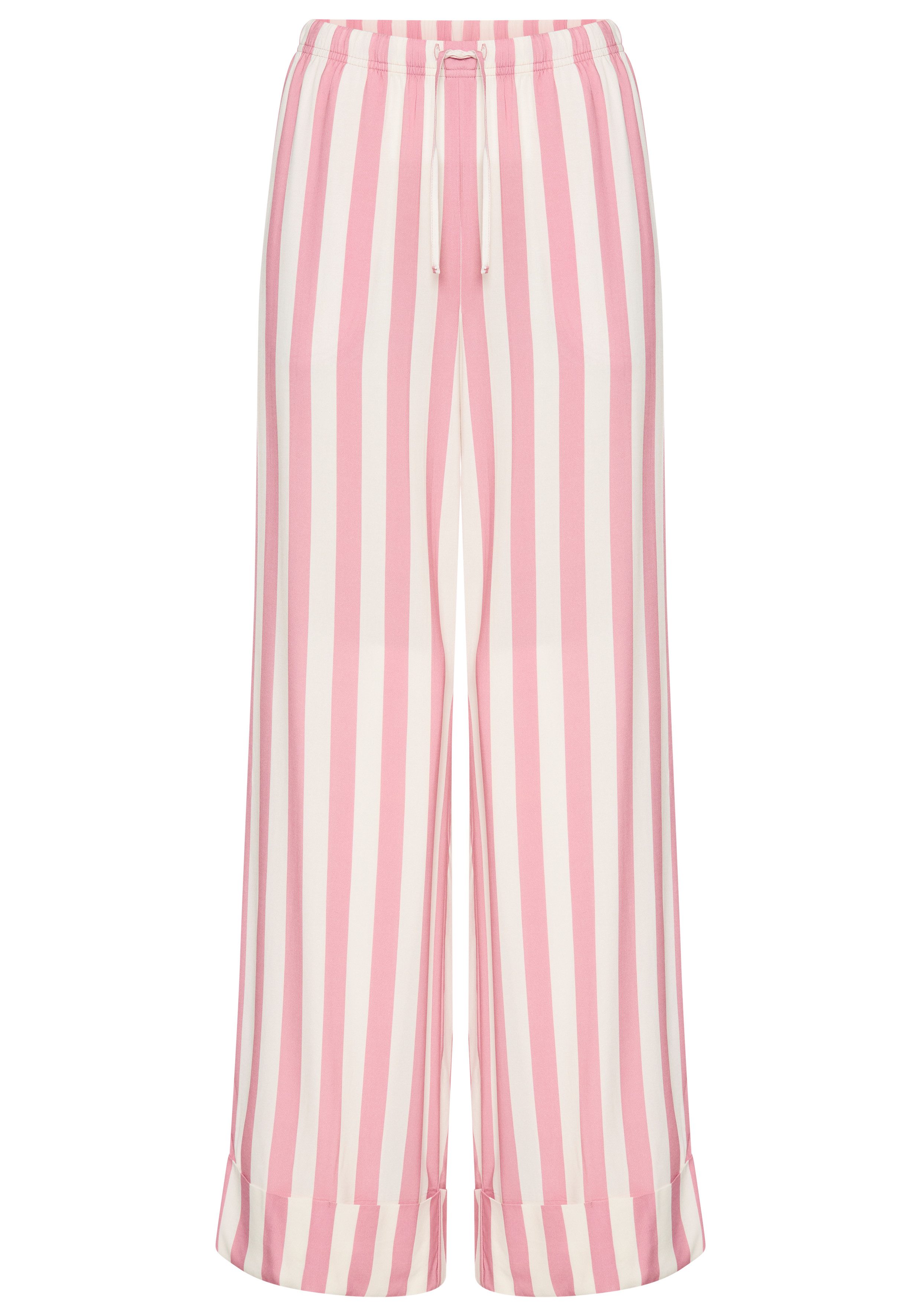 s.Oliver Pyjamahose (1-teilig) mit breitem Aufschlag am Saum