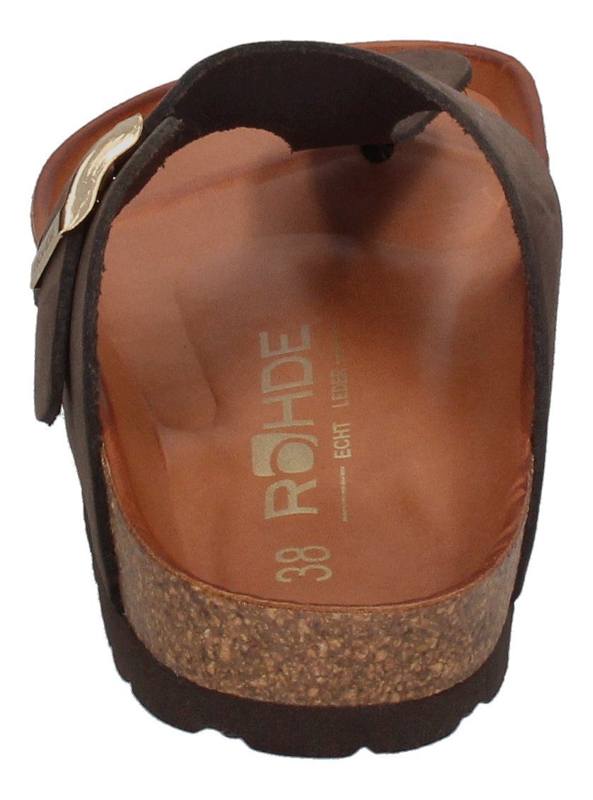 Schuhe Pantoletten Rohde ALBA 5642-72 Keilpantolette 72 Mocca
