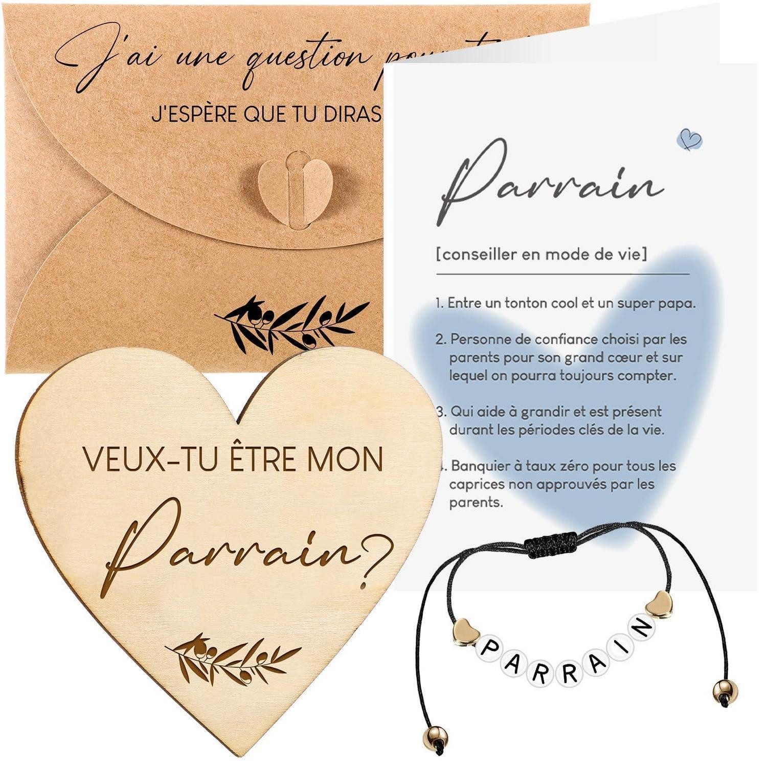 LuxusKollektion Geschenkbox Geschenkset Patenonkel mit Armband Herzschild (1 St)