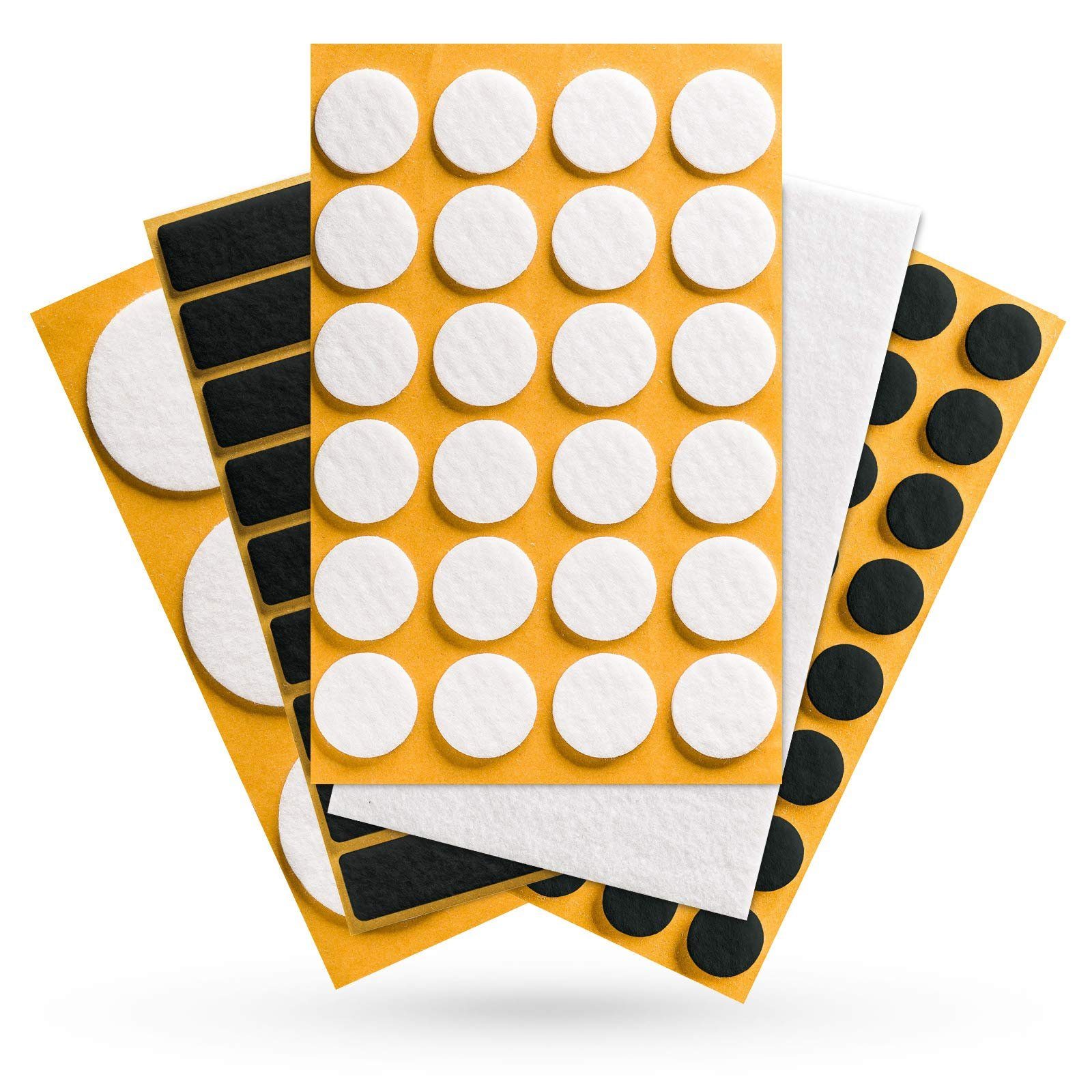 SO-TECH® Möbelfuß Filzgleiter Ø 28 x 3 mm selbstklebend schwarz oder weiß, (15-St)