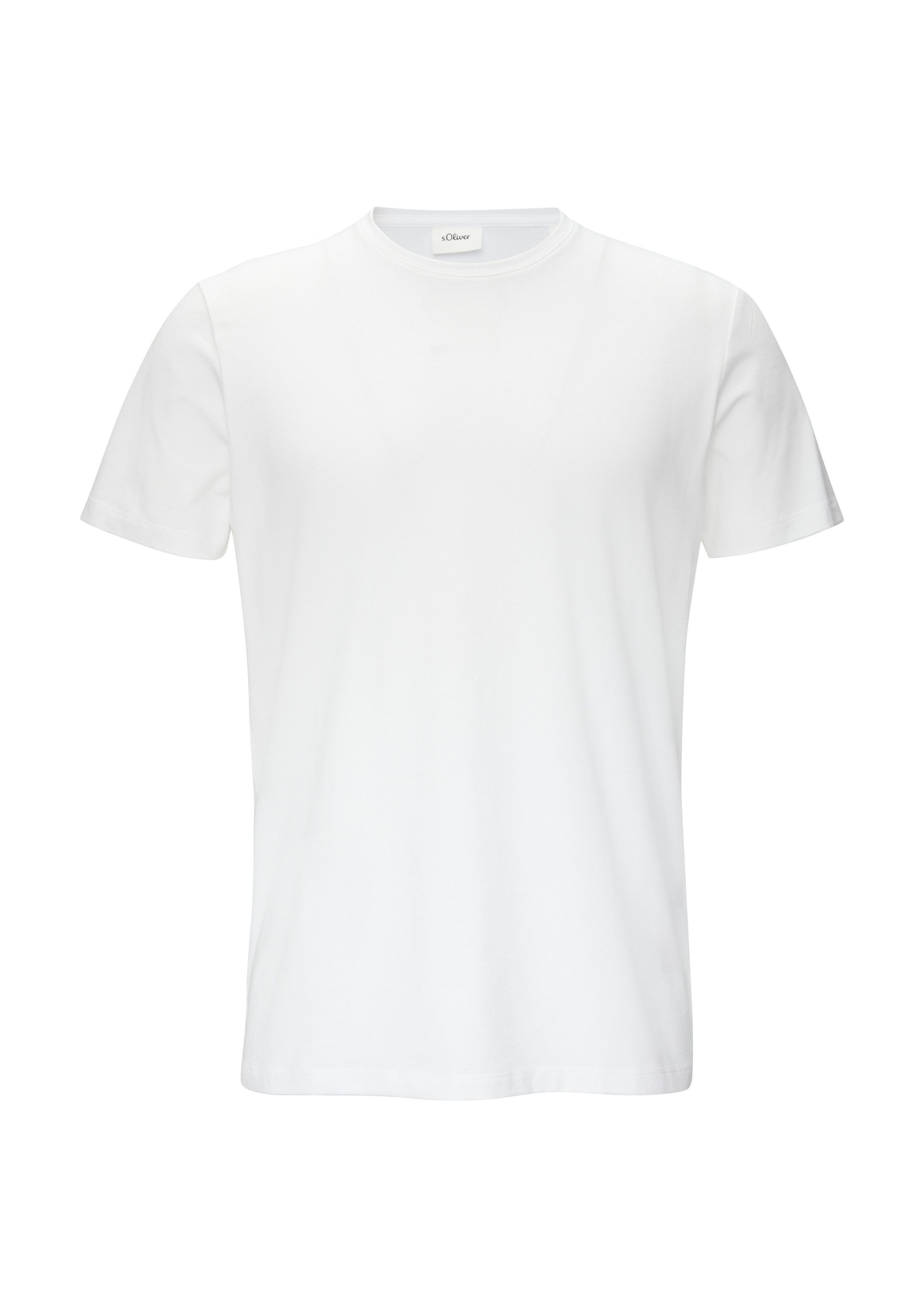 s.Oliver Kurzarmshirt T-Shirt T-Shirt aus Baumwollstretch günstig online kaufen