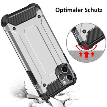 FITSU Handyhülle Outdoor Hülle für Apple iPhone 11 Pro Silber 5,8 Zoll, Robuste Handyhülle Outdoor Case stabile Schutzhülle mit Eckenschutz