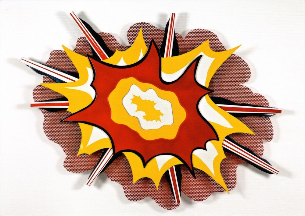 Postkarte Kunstkarte Roy Lichtenstein "Explosion No. 1"