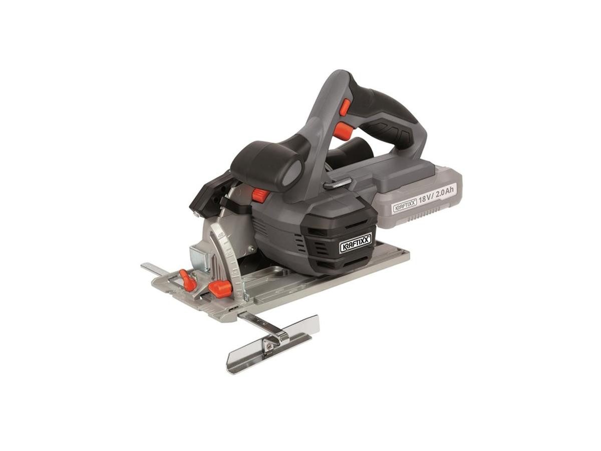 KRAFTIXX® Handkreissäge KX-HKS 18 Li-Solo, 2-St., ohne Akku und Ladegerät, Sägeblatt-Ø: 150mm, kompatibel mit Einhell Power X-Change Akkusystem
