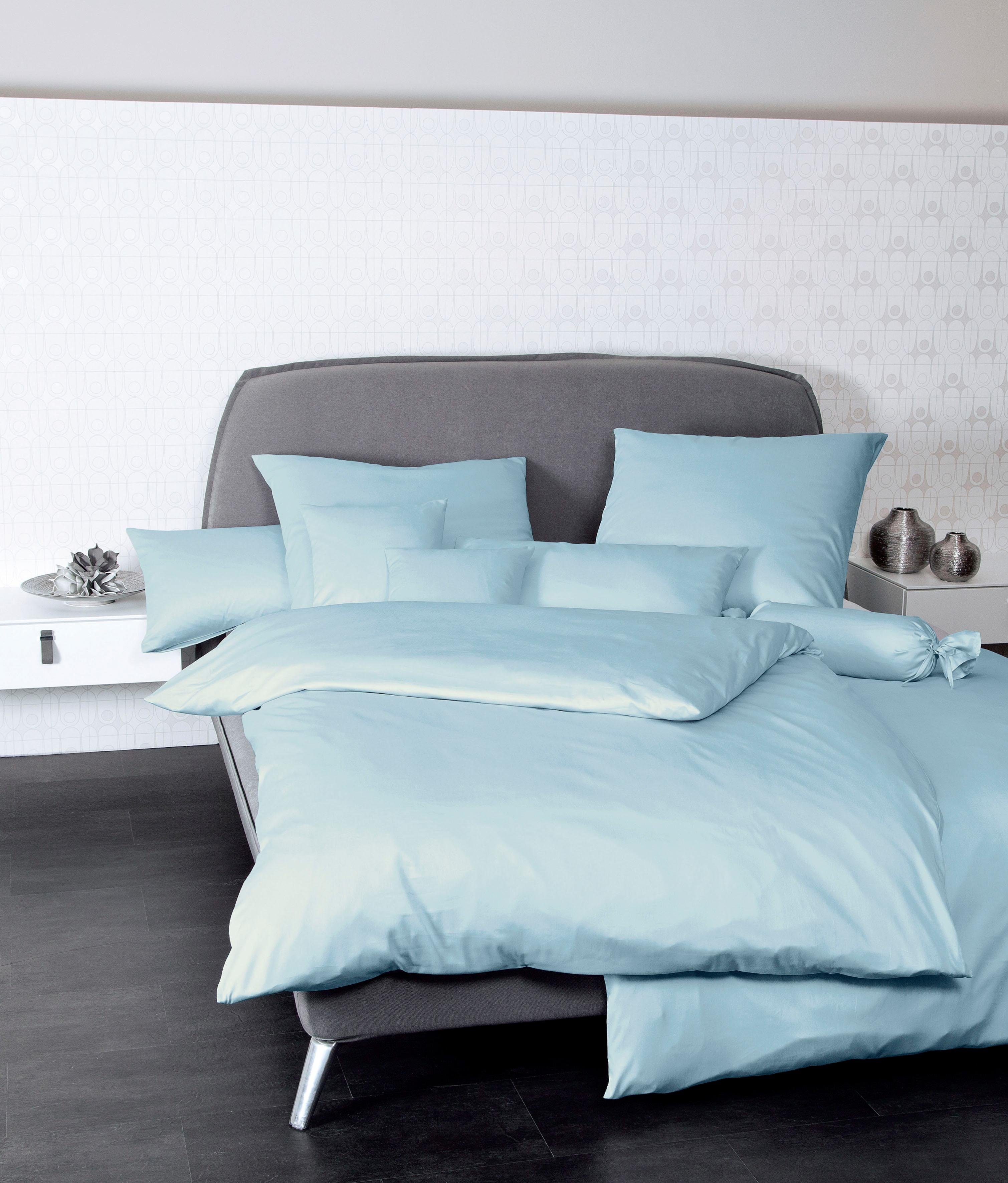 Janine Kissenbezug Colors Mako Satin, (2 Stück), mit Reißverschluss, uni Ki günstig online kaufen