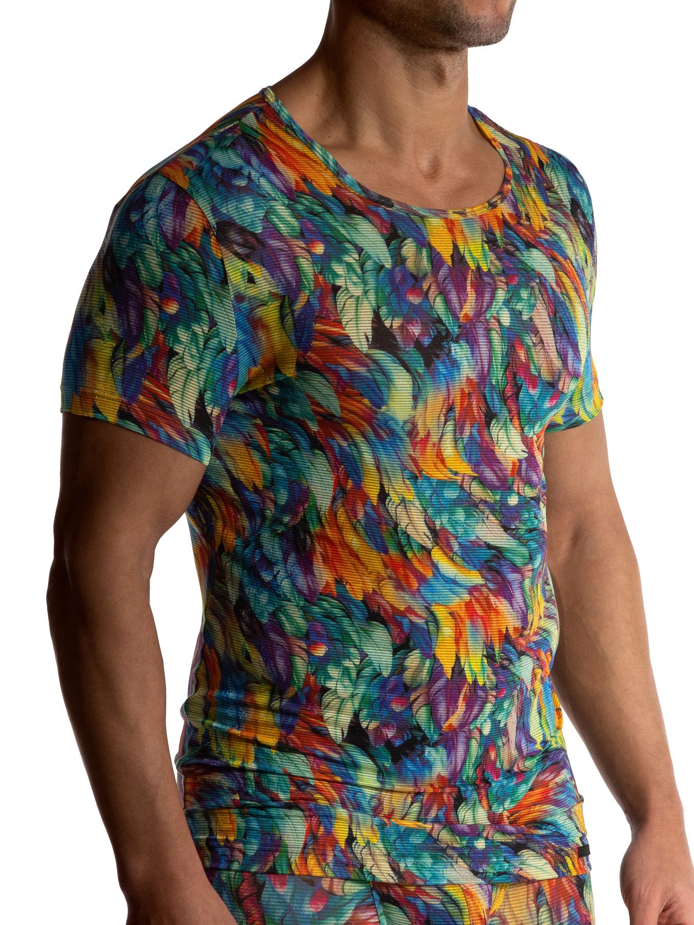 MANSTORE T-Shirt MANSTORE M2508 Casual Tee feathers
