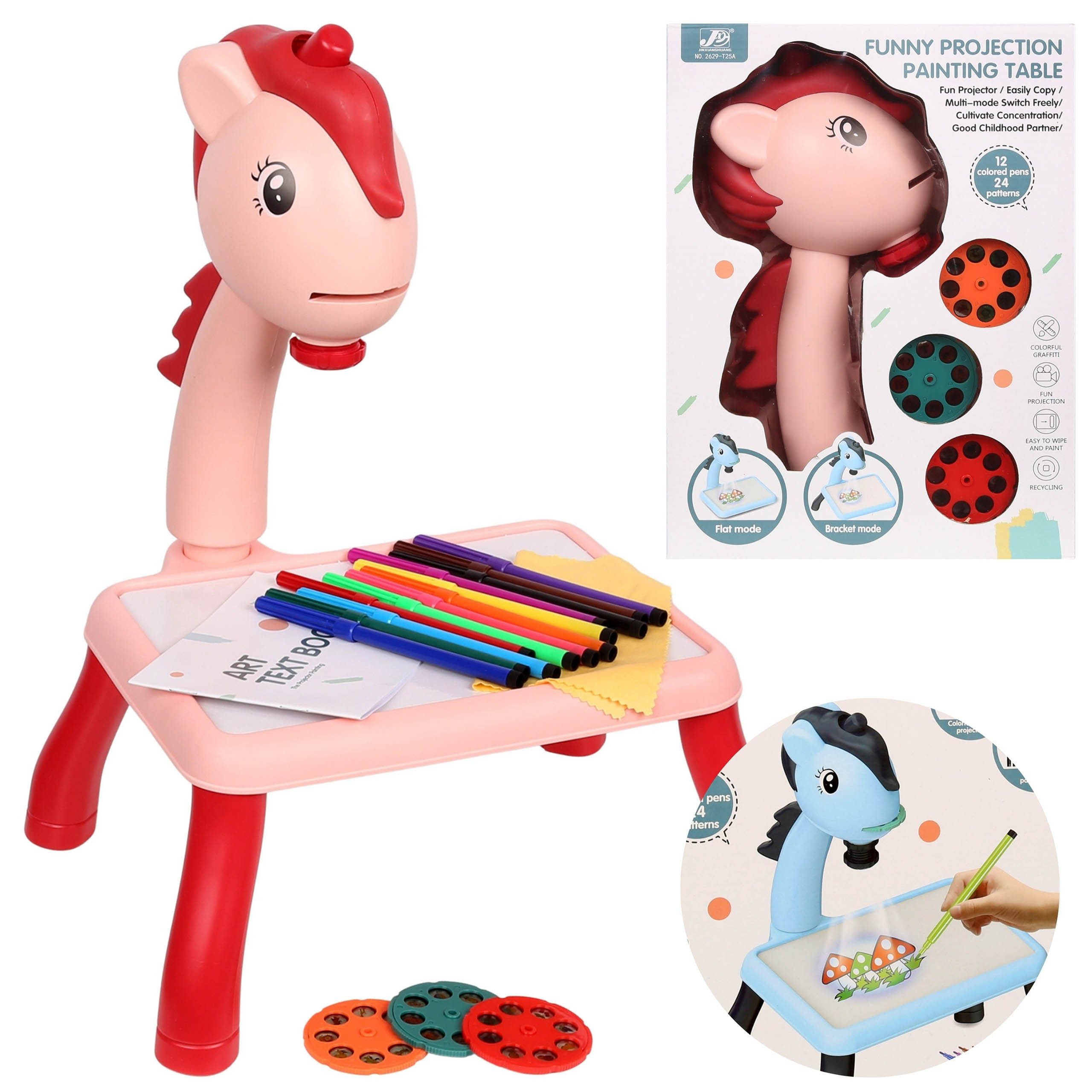 Lernspielzeug Zeichenprojektor mit Zubehör für Kinder 3+ MEGA CREATIVE Rosa