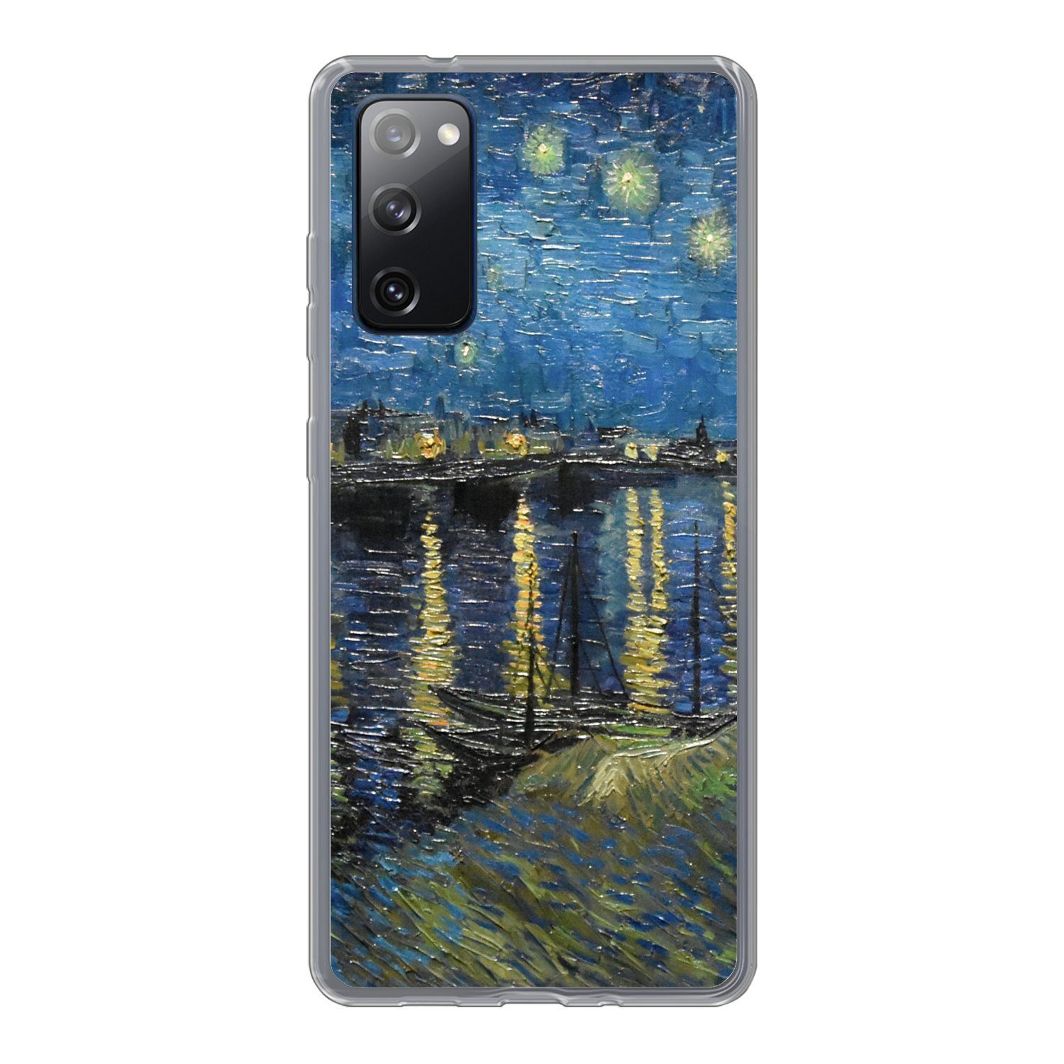 MuchoWow Handyhülle für Samsung Galaxy S20 FE Sternennacht über der Rhone - Van Gogh - Kun, Phone Case, Silikon, Schutzhülle Dünn