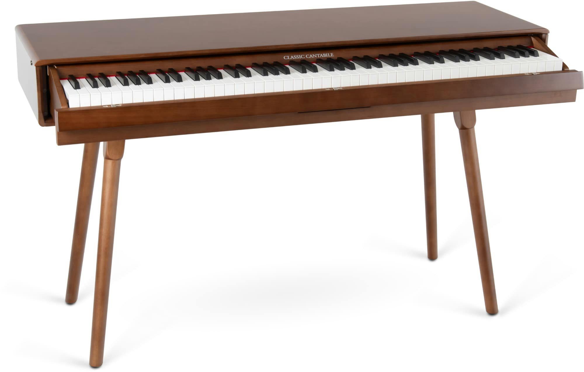 Classic Cantabile Digitalpiano DP-730 WN Walnuss, Tisch mit eingebautem Digitalpiano 88 Tasten mit Hammermechanik