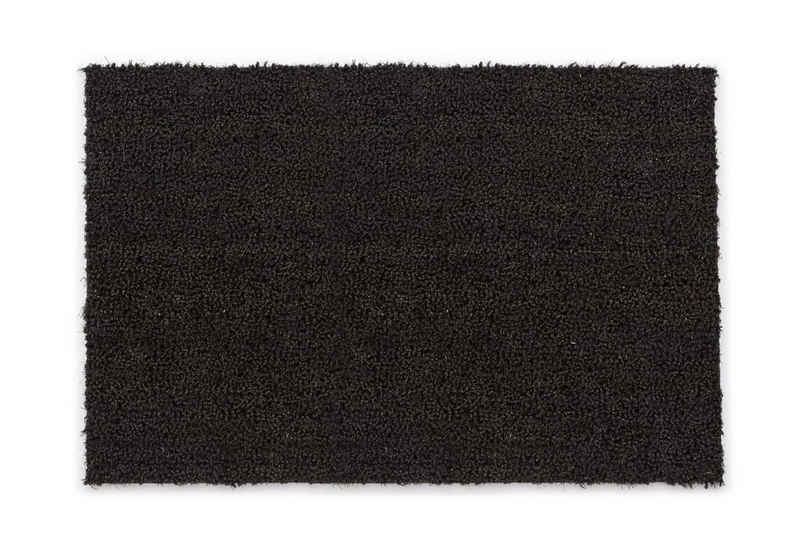 Fußmatte Golze Kokos-Veloursmatte - Eingangsmatte - Teppich - Türmatte, Golze, rechteckig, Höhe: 16 mm, antibakteriell, strapazierfähig, 40 x 60 cm, schwarz