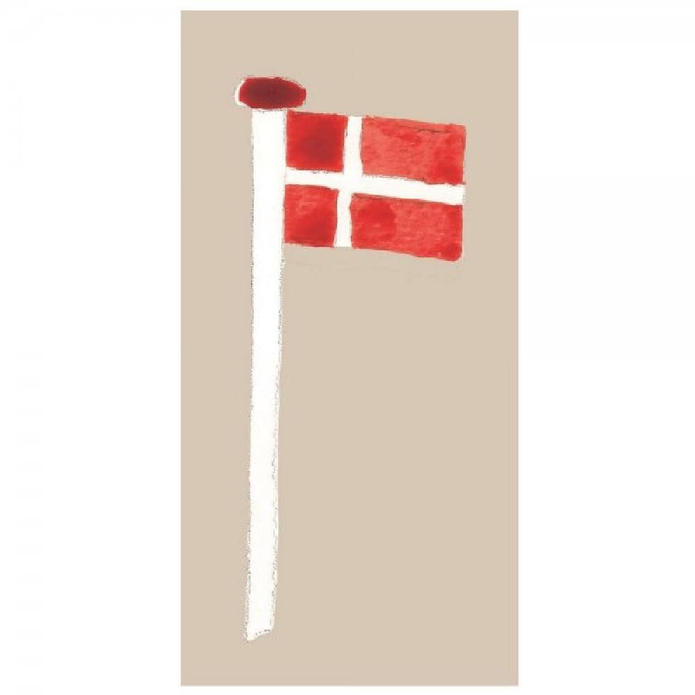 Ib Laursen Papierserviette Ib Laursen Servietten Danebrog Dänische Flagge (16-teilig)