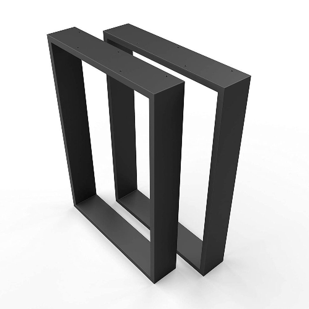 sossai® Tischgestell XXL Stahl Tischkufen 50-70cm x 72cm in Schwarz (2-St), Rahmen: 100mm Breit