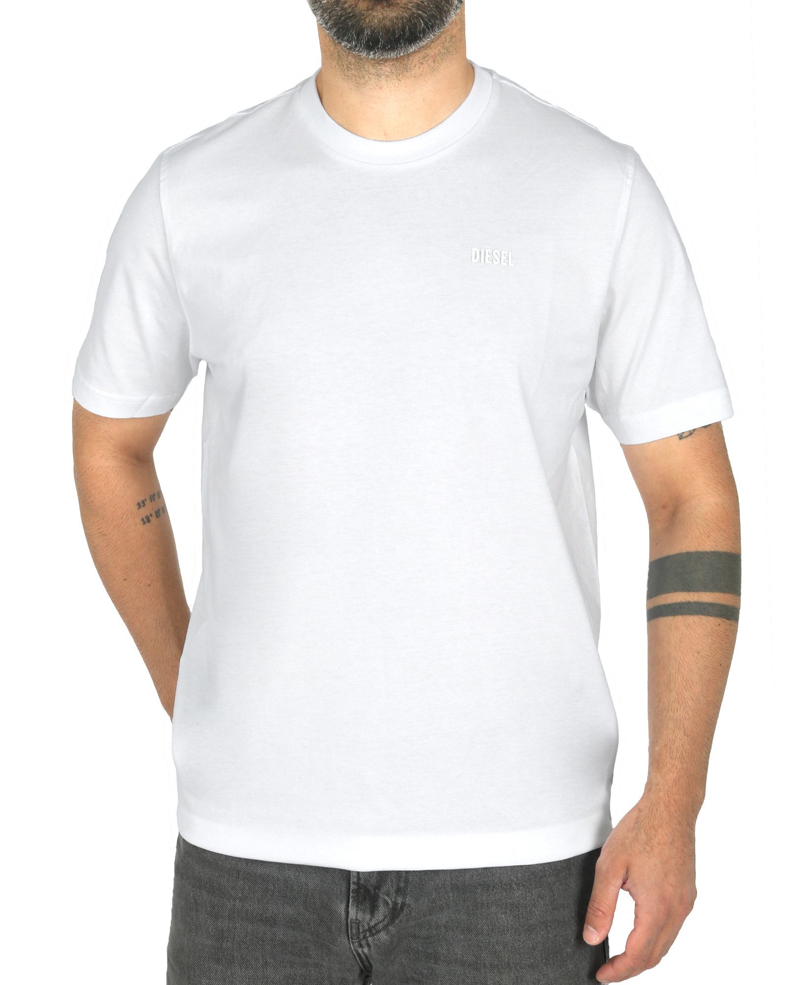 Diesel Rundhalsshirt mit Diesel Logo auf günstig online kaufen