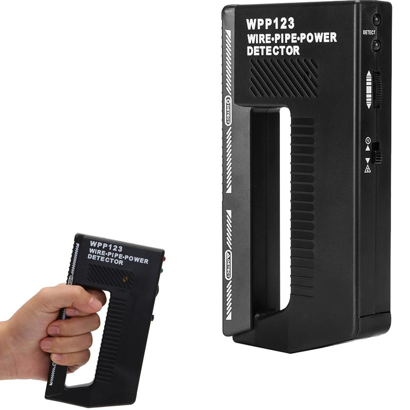 OKWISH Leitungsortungsgerät Wandscanner Leitungsdetektor tragbar Wanddetektor, Metallsucher, Leitungssucher, Ortungsgerät für Metallrohre, 1-tlg., Erkennt Kupferrohre 15 mm bis 24 mm Tiefe 110 V Leitungen bis 30 mm, für Stromleitungen Rohre oder Metall hinter Wänden