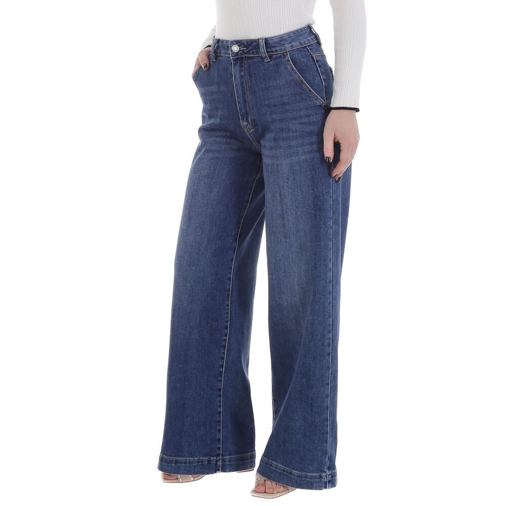 Ital-Design Bootcut-Jeans Stylische Weitbein-JEANS für Damen, günstig online kaufen