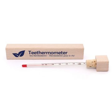 Lantelme Kochthermometer Teethermometer im dekorativer Holzbox, 2-tlg., Aufdruck für Teetemperaturen