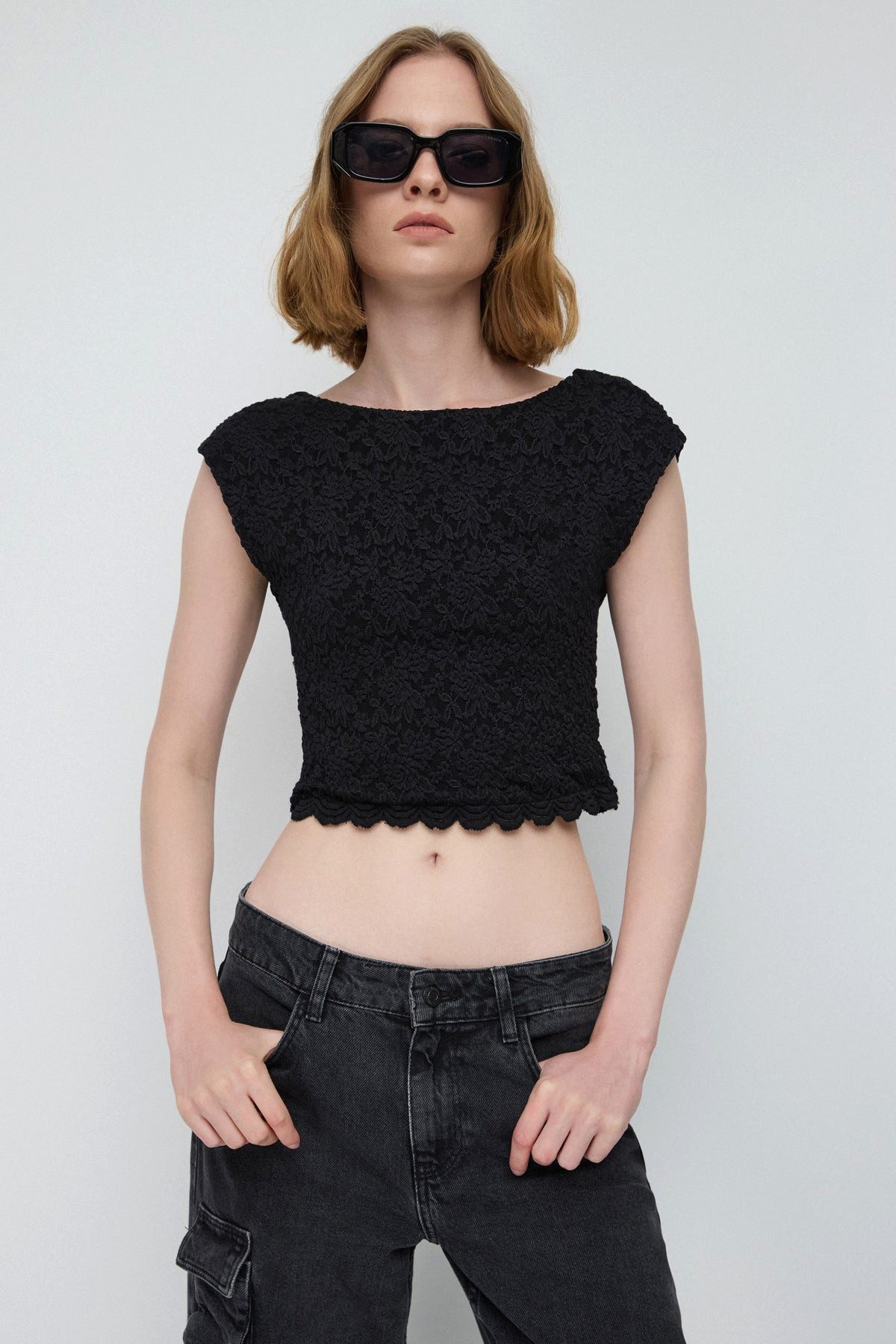 No Matter What Crop-Top Rückenfreies Spitzen günstig online kaufen