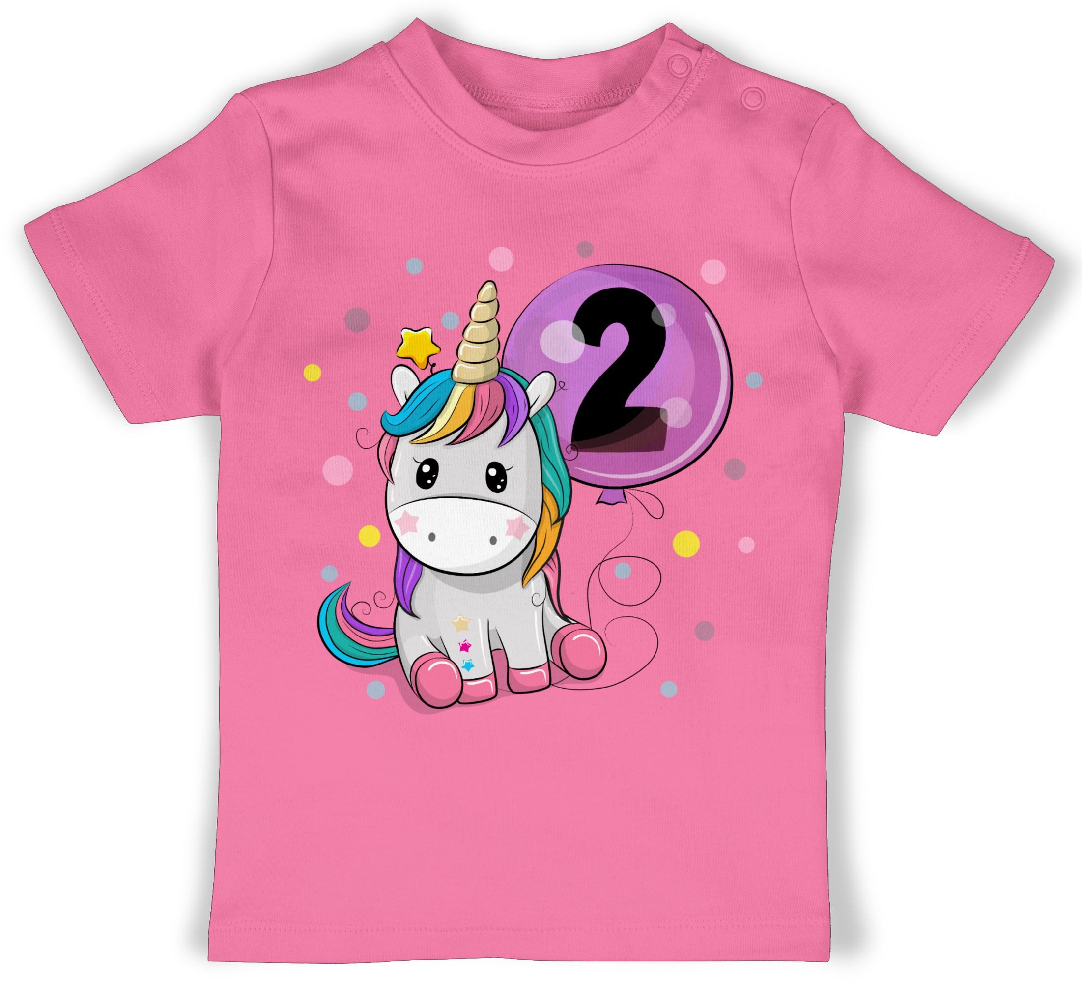 T-Shirt Einhorn 2 Geburtstag Mädchen Kindergeburtstag 2 Jahre