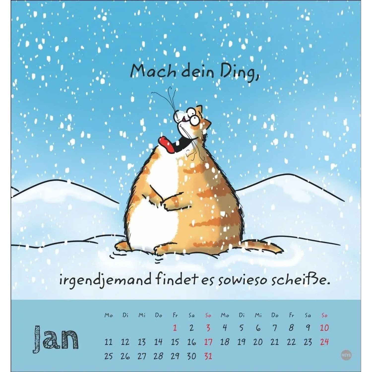 HEYE Wandkalender Catzz Postkartenkalender 2027