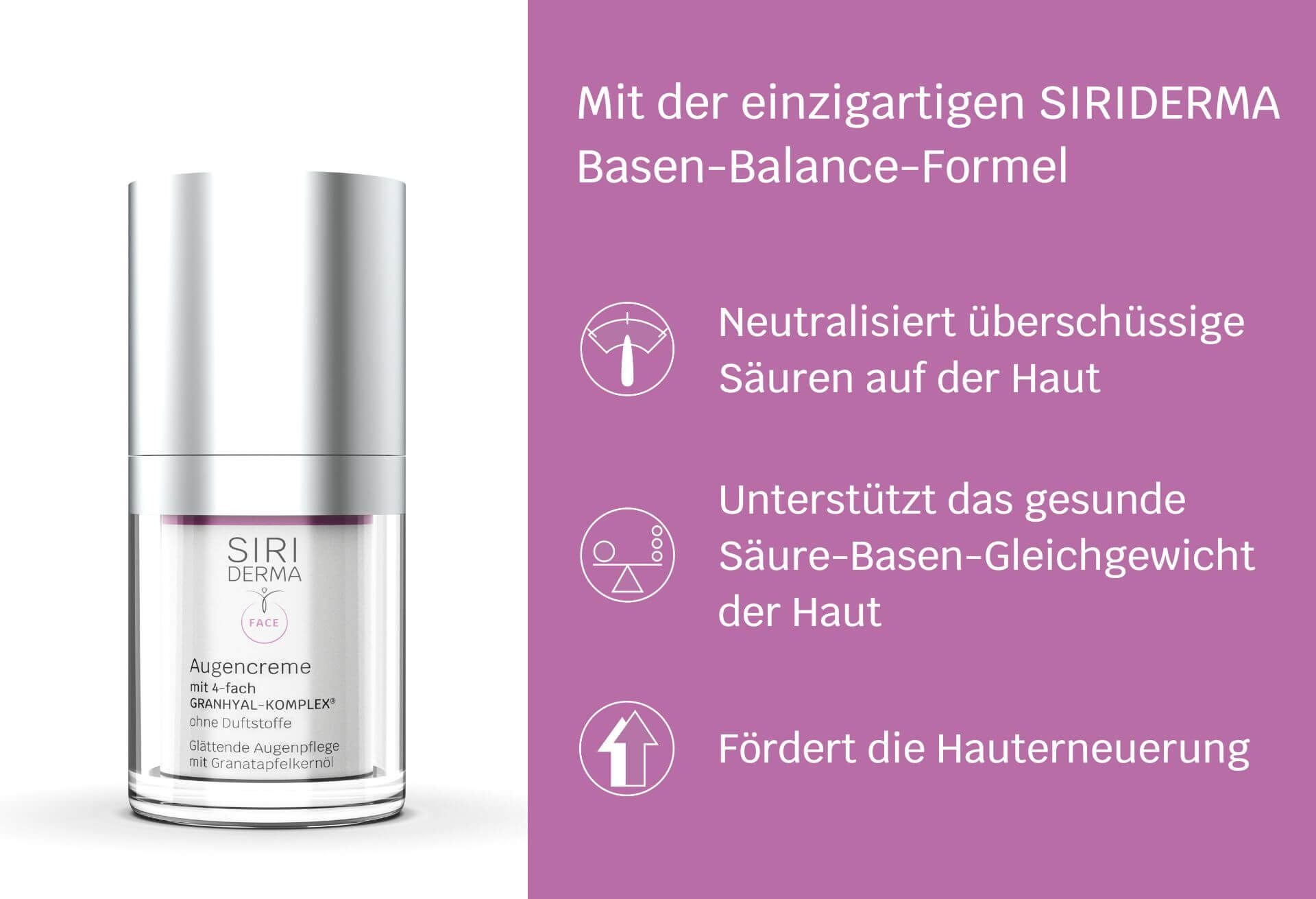 Anti-Aging, Augencreme pure Ohne ml Anti-Falten Anti-Aging-Augencreme 15 SIRIDERMA Siriderma Duftstoffe Basische -, Wirkung