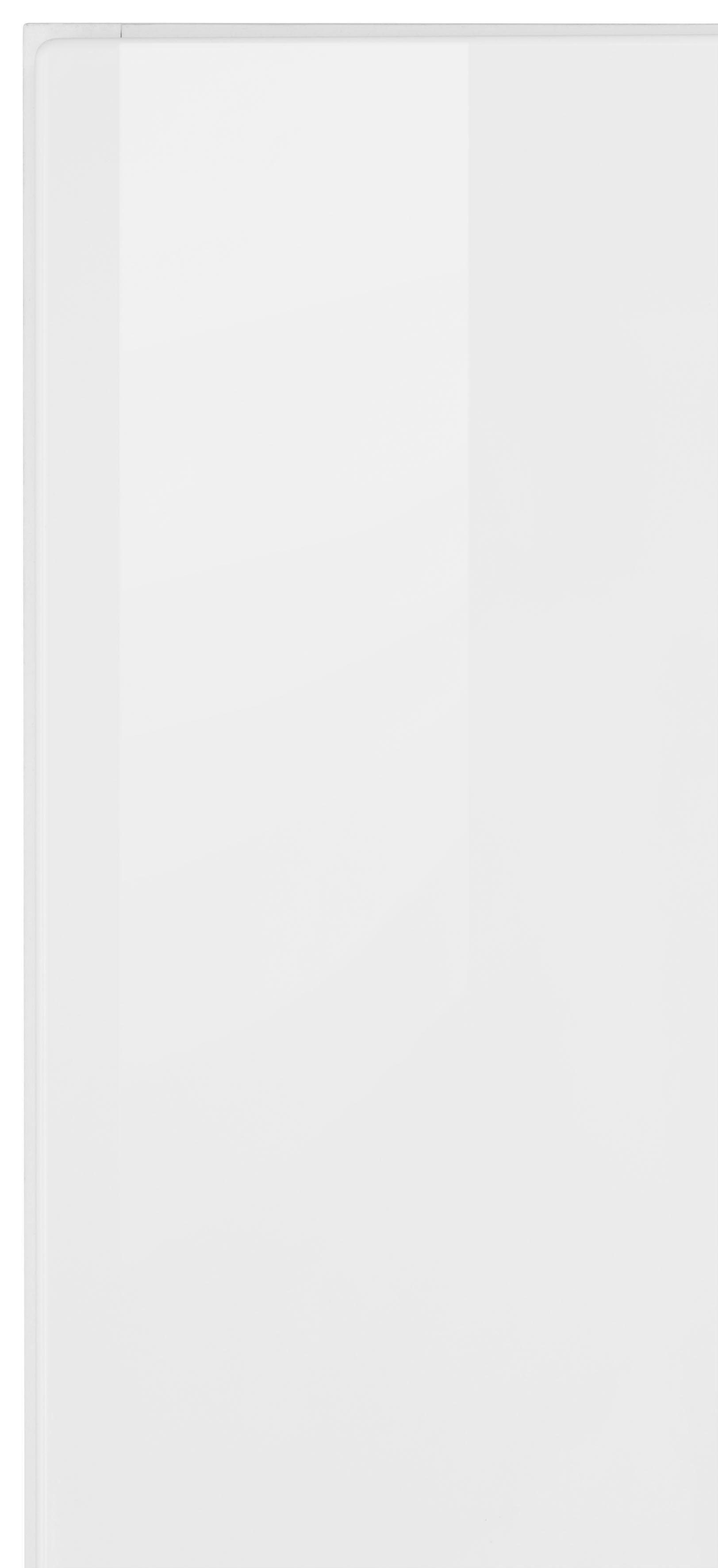 breit, cm Tulsa | Metallgriffe MÖBEL Hochglanz weiß Backofenumbauschrank Einbaubackofen, 60 cm für HELD weiß 200 hoch, schwarze
