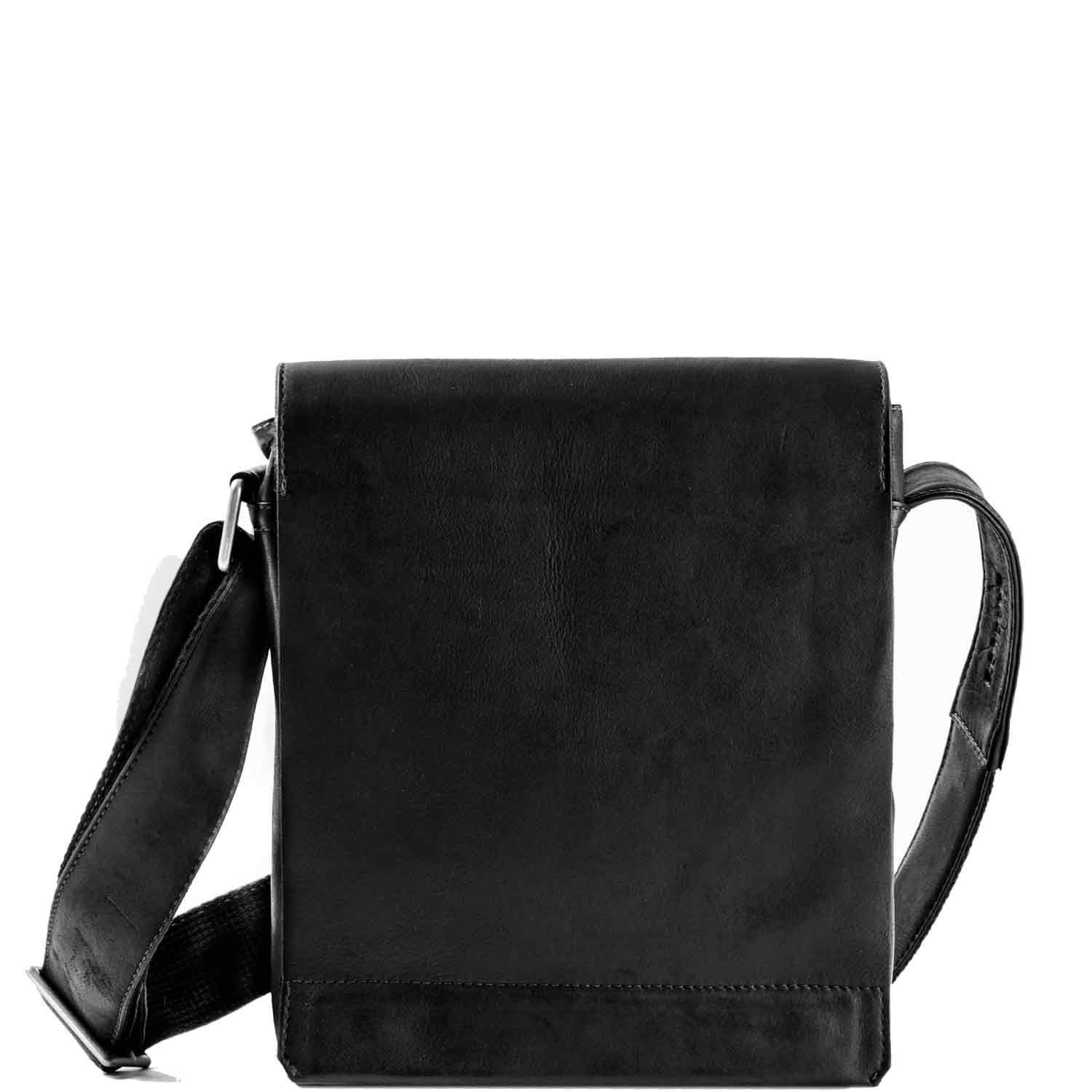 Umhängetasche Harold's Leder Umhängetasche, Crossbag Campo schwarz (Stück, 1-tlg., Stück), Reißverschluss