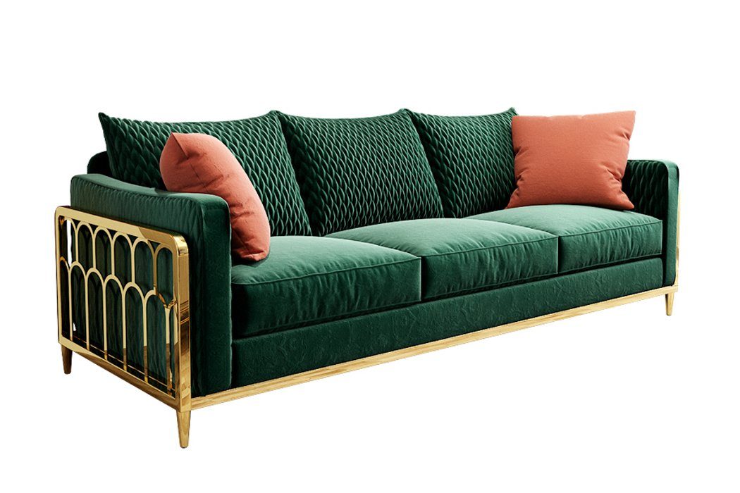 Sofagarnitur Polster Europe Couch JVmoebel 3Sitzer, Sofas Design Made in Textil Sofa Modern