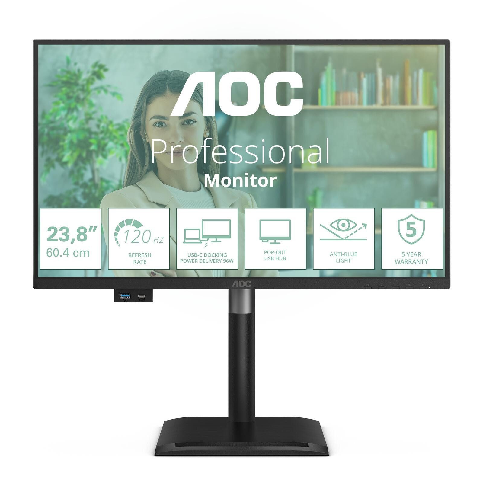 AOC 24P4CV Gaming-LED-Monitor (1920 x 1080, 4 ms Reaktionszeit, 120 Hz, IPS Panel)