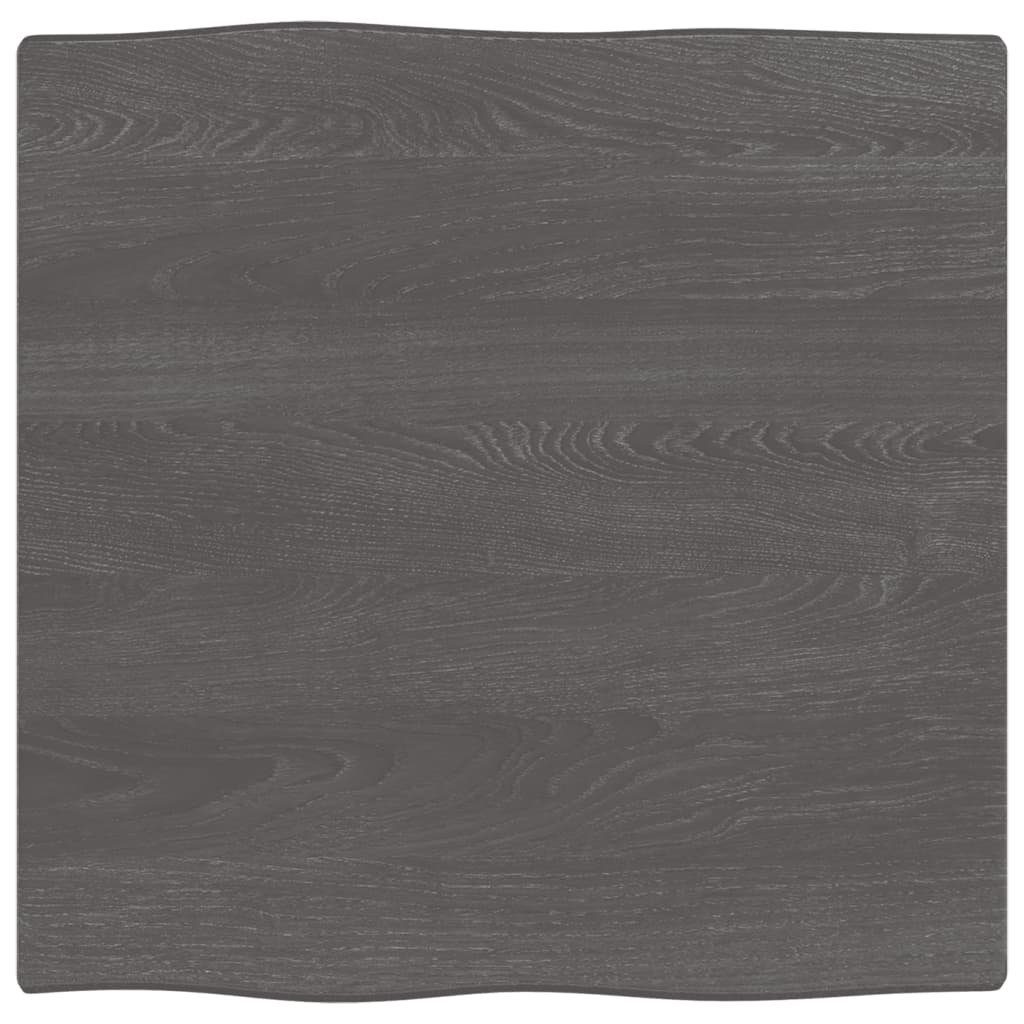 furnicato Tischplatte 60x60x2 cm Massivholz Eiche Behandelt Baumkante (1 St)