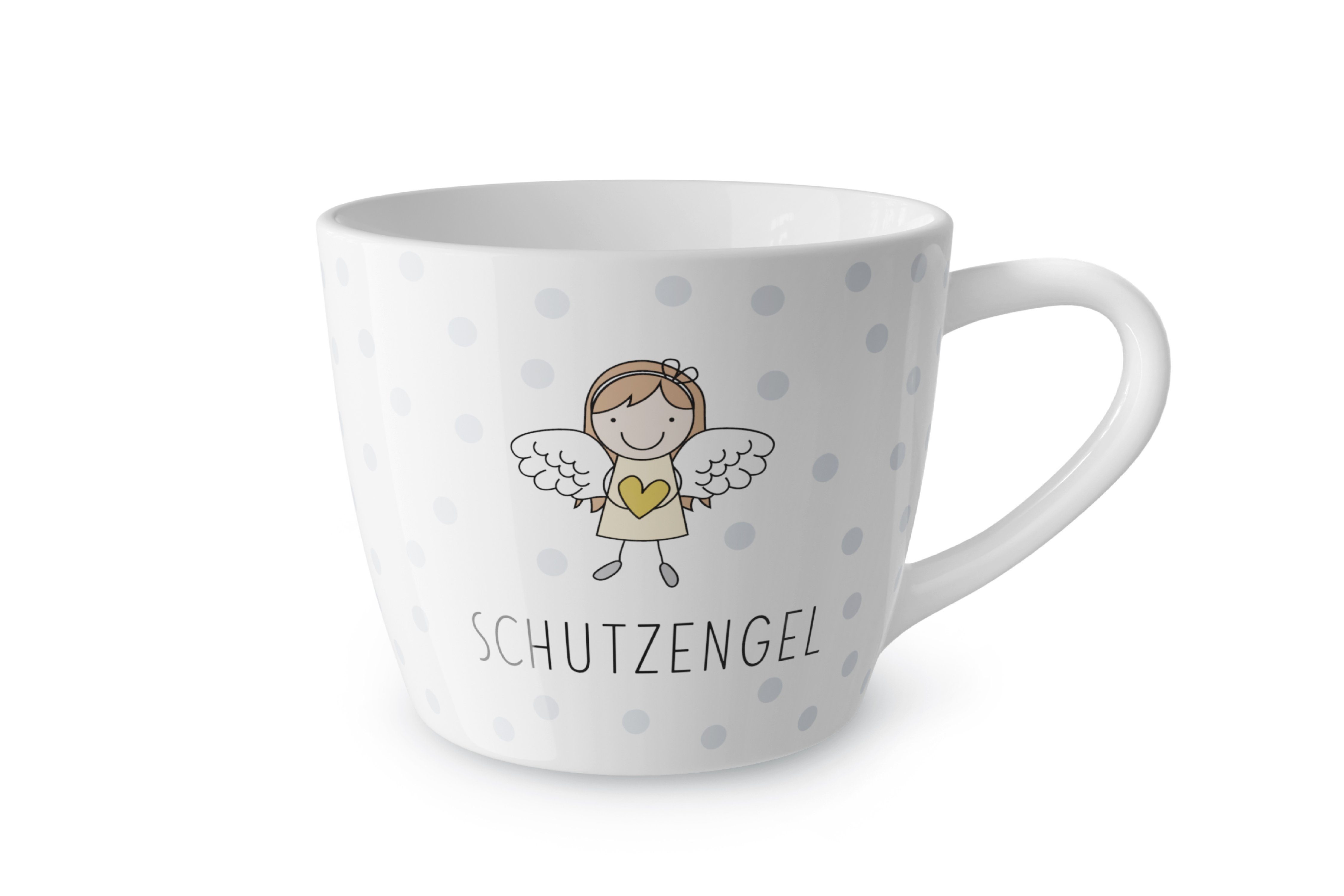 La Vida Tasse Kaffeetasse Teetasse Tasse Maxi Becher für dich la vida "Schutzengel", Material: Porzellan