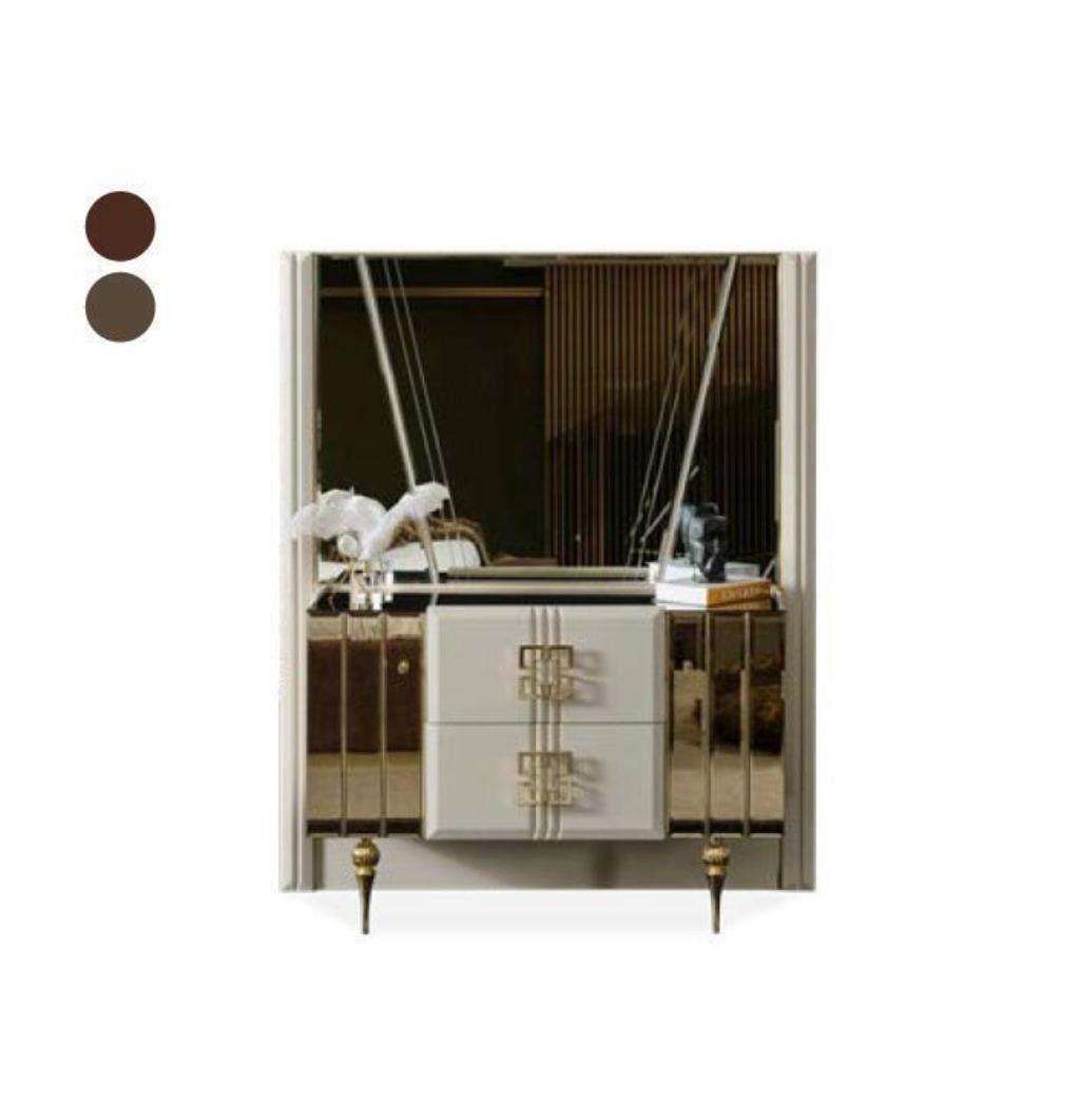 JVmoebel Kommode Kommode mit Spiegel Edelstahl Luxus Italienische Stil 2tlg Set Möbel (2 St., 1x Kommode + 1x Spiegel), Made in Europa