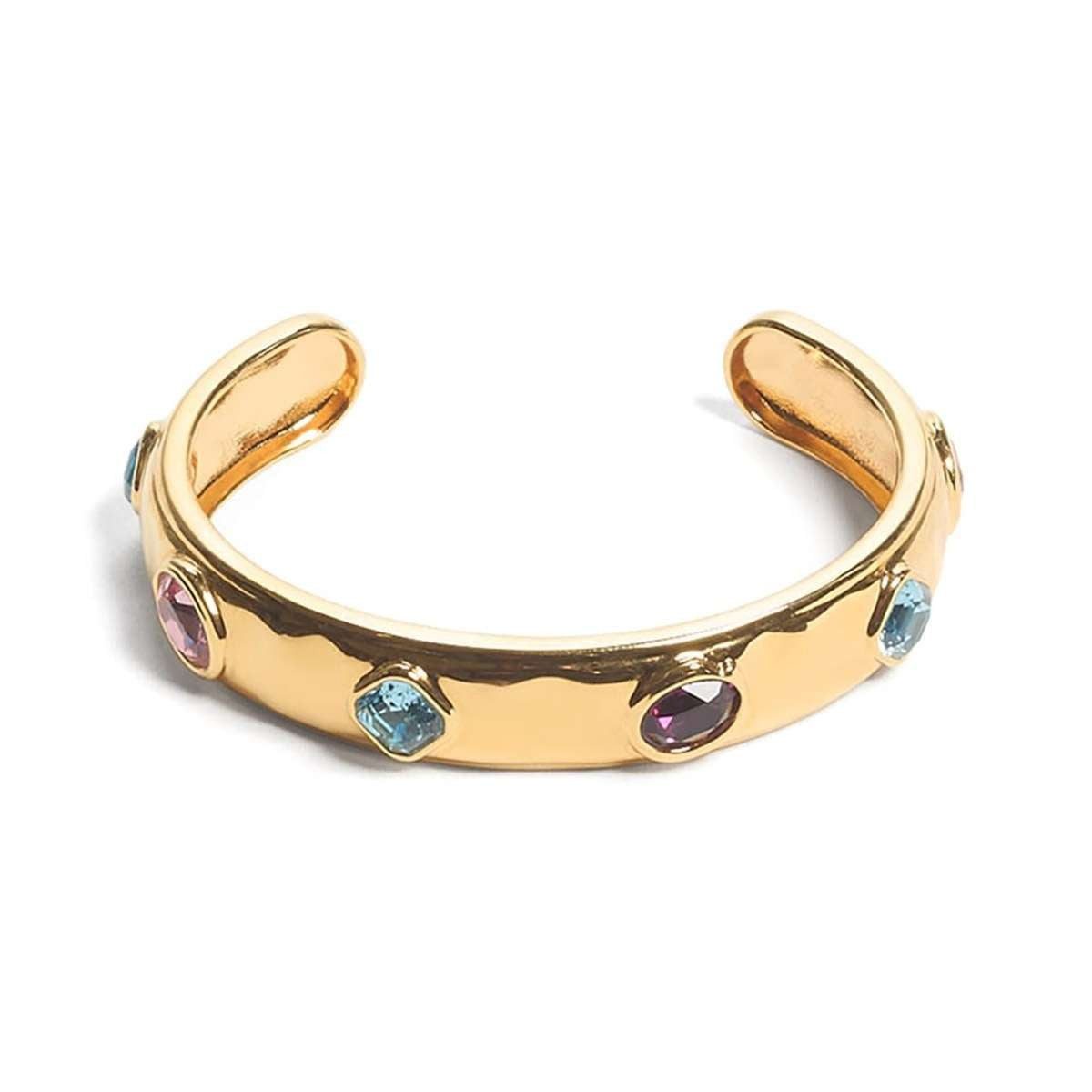 Guess Armspange JUBB05317JWYGMCS, für Damen Multi Crystals Goldfarben S