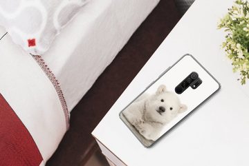 MuchoWow Handyhülle Eisbär - Tiere - Kinder - Weiß - Jungen - Mädchen, Phone Case, Handyhülle Xiaomi Redmi 9, Silikon, Schutzhülle
