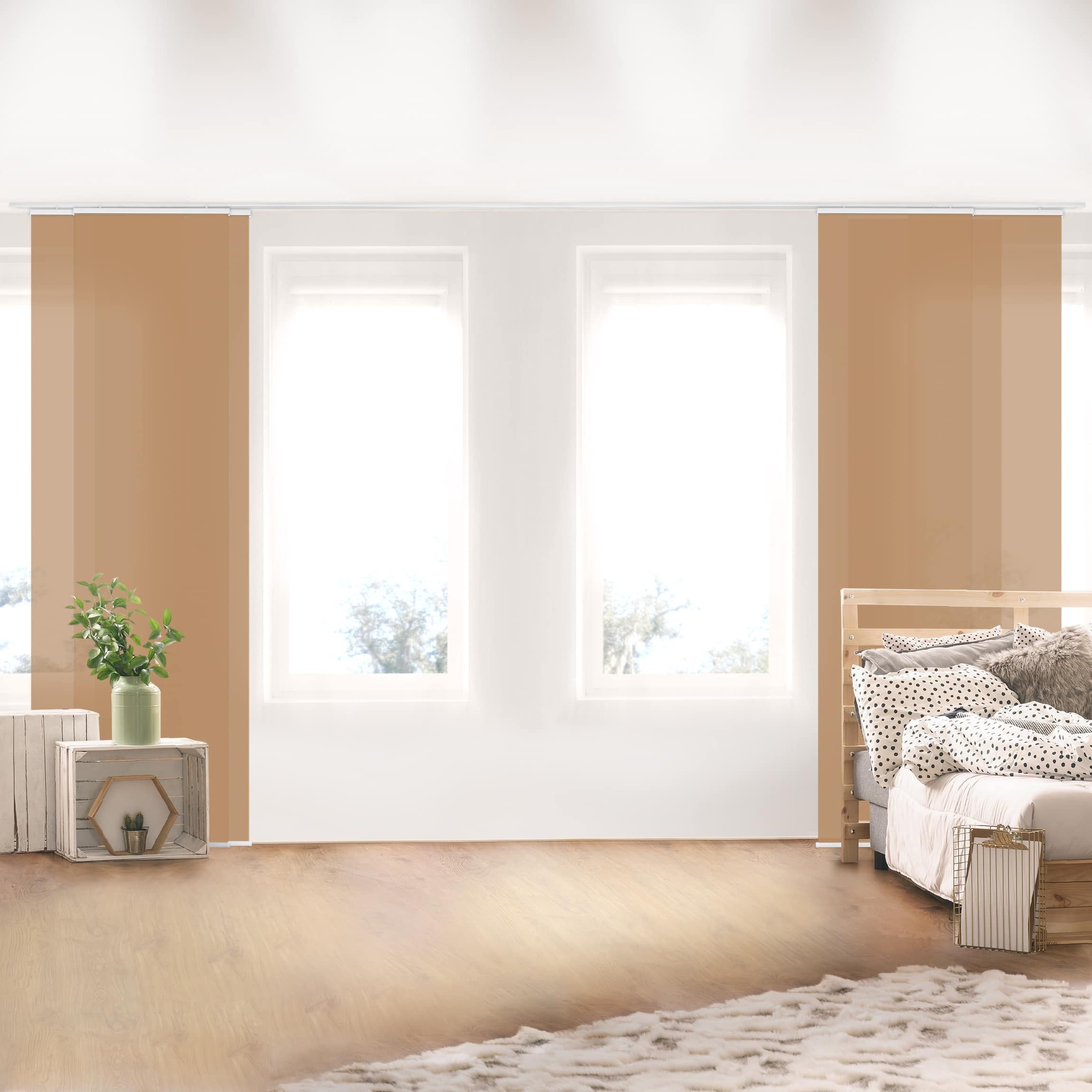 Bilderdepot24 Schiebegardine modern Flächenvorhang blickdicht Terracotta günstig online kaufen
