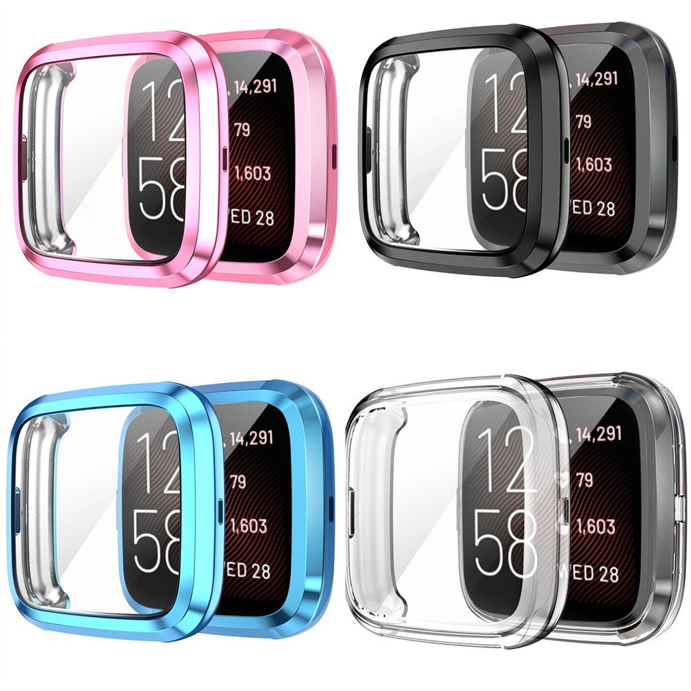 YSDYM Smartwatch-Hülle 4 Stück Schutzhülle für Fitbit Versa 2/Versa 2SE,  Smartwatch-Hülle 4 Stück