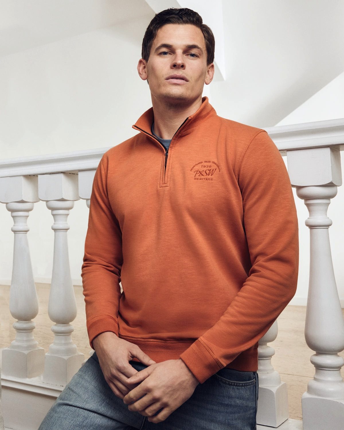 Hajo Sweatshirt Troyersweatshirt in Flammengarn allover - stay fresh-Qualität