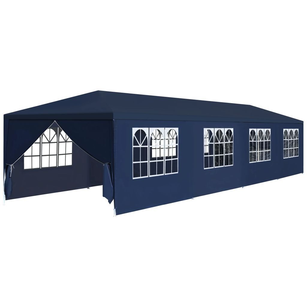 vidaXL Pavillon blau Pop-Up Profi Partyzelt Gartenzelt viereckig 3x12 m Blau