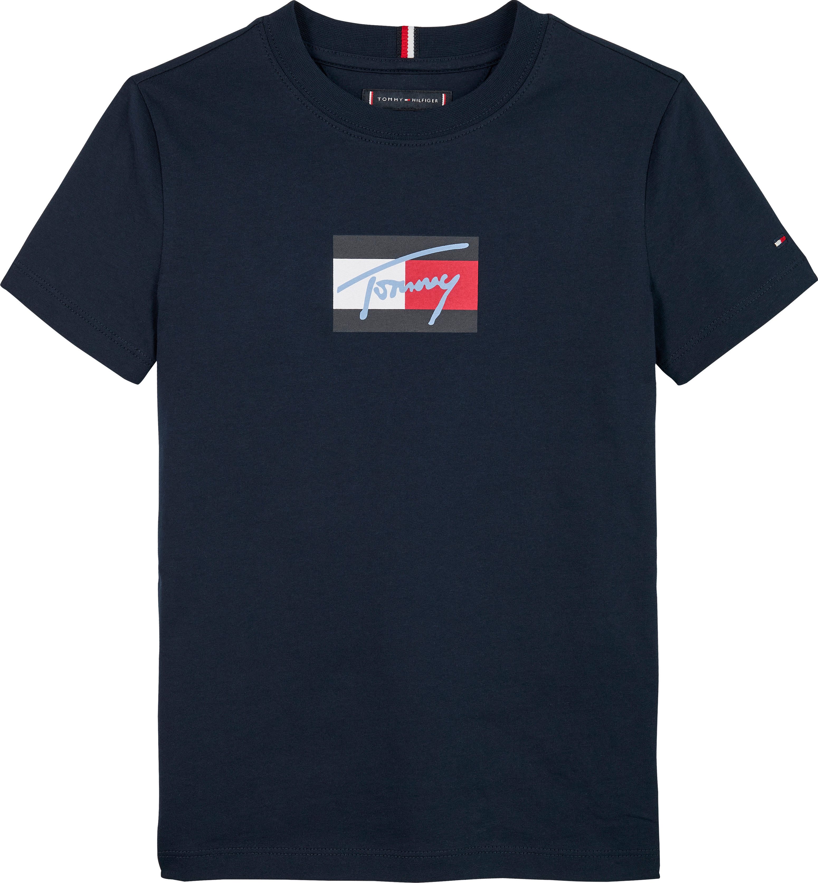 T-Shirt TOMMY SCRIPT FLAG PRINT TEE SS