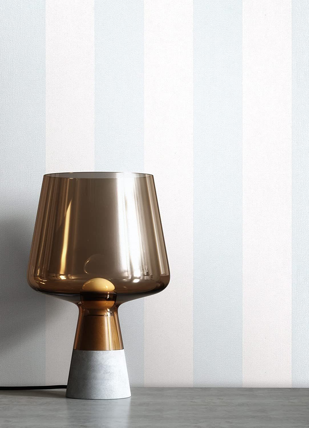 Newroom Vliestapete, Blau Tapete Landhaus Streifen - Streifentapete Weiß He günstig online kaufen