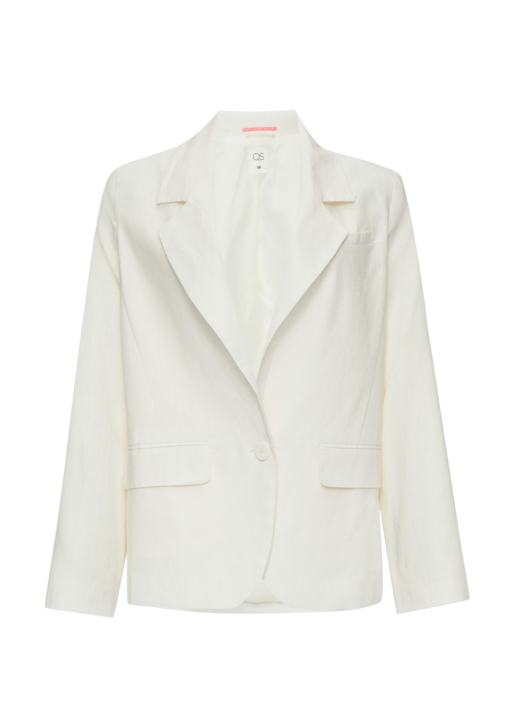 QS Jackenblazer Indoor-Blazer Blazer aus Leinenmix günstig online kaufen