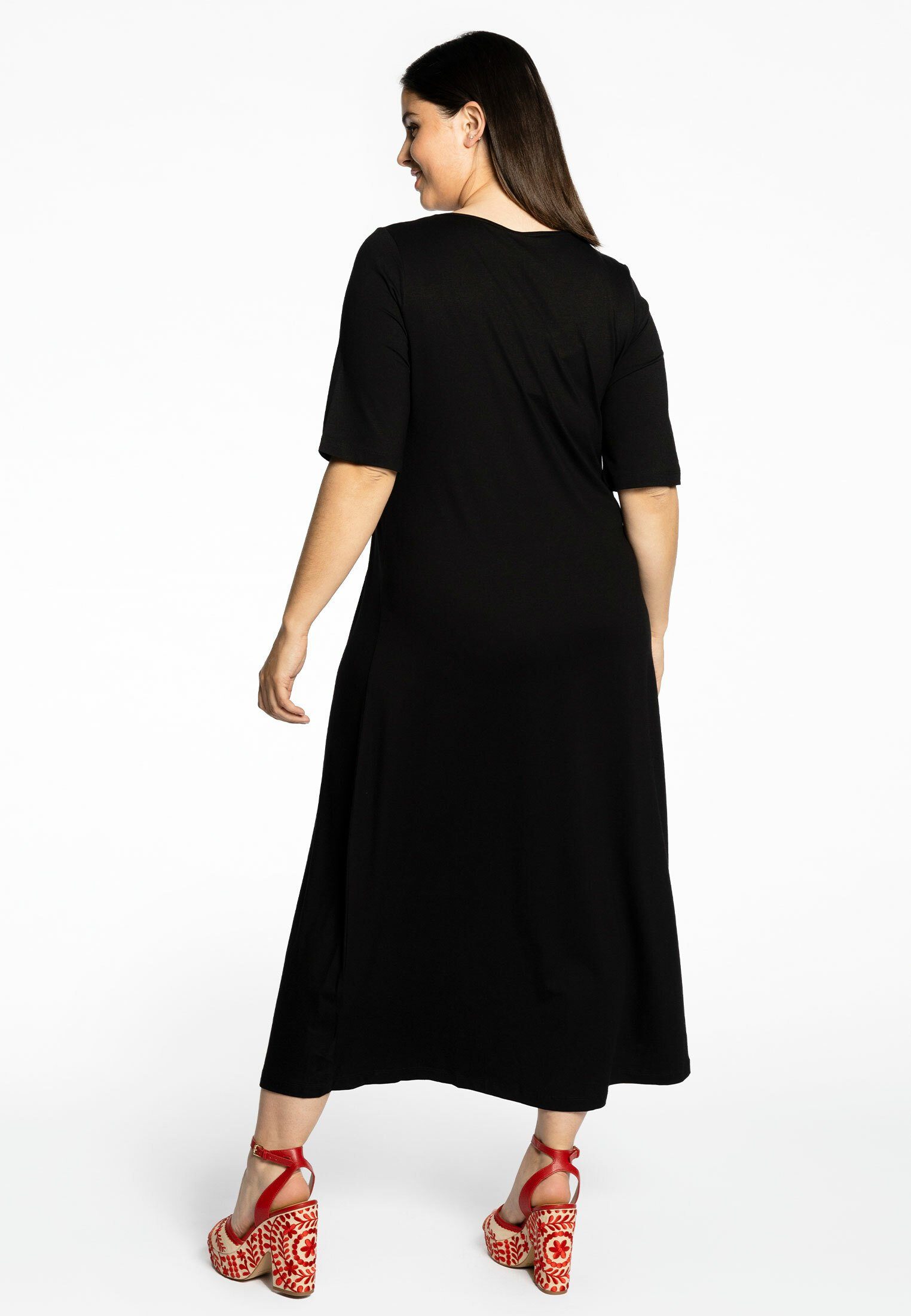 YOEK Midikleid Damen Kleid Große Größen
