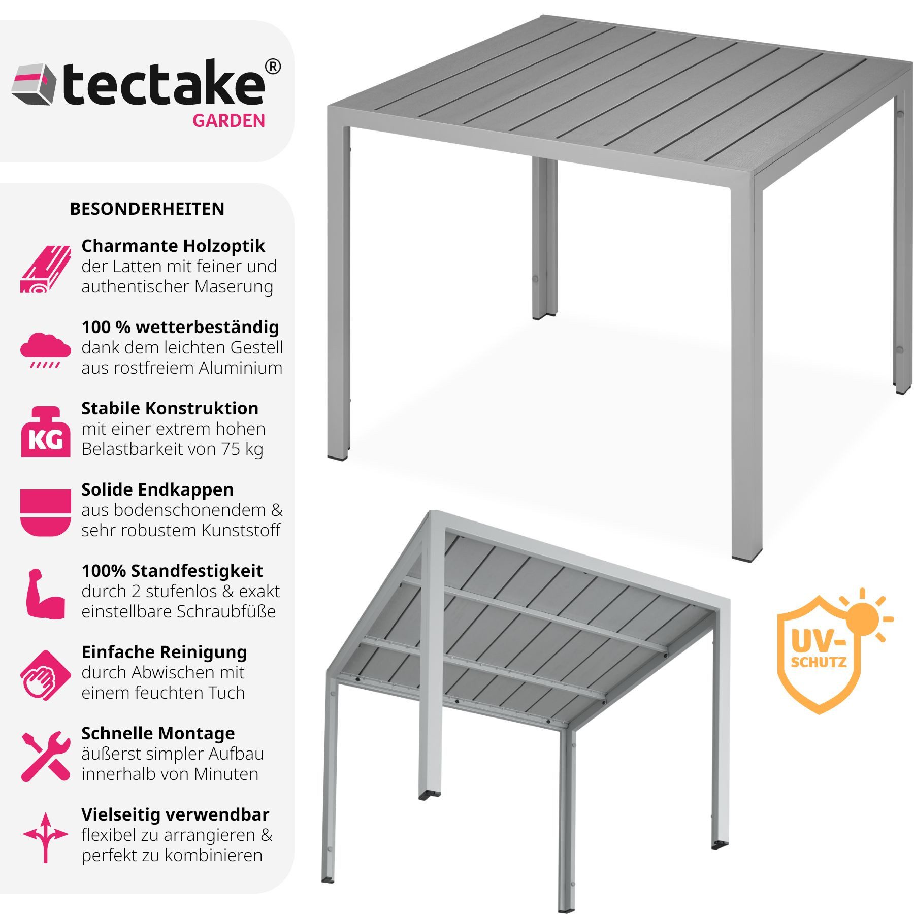 tectake Gartentisch Maren (1-St., 1 tlg), günstig online kaufen